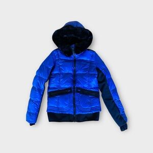JCC Rossignol down filled blue puffer ski jacket M